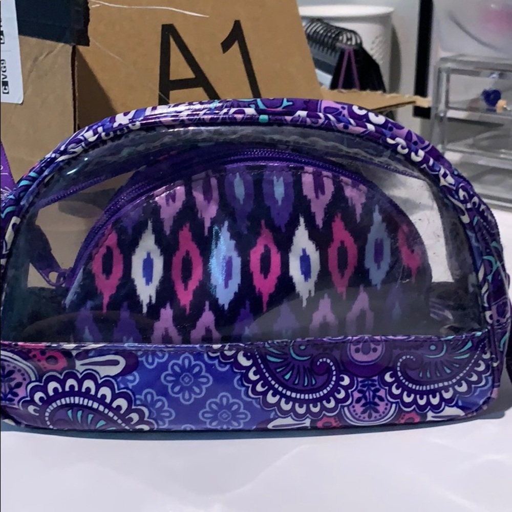 Vera Bradley two piece makeup bags